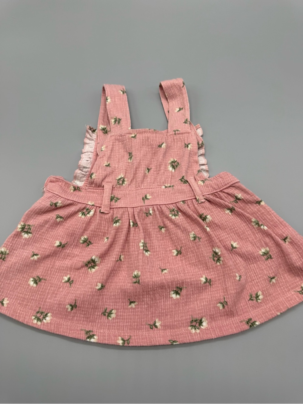 Nicole Miller Pink Floral Pinafore with Pocket Detail - Picture 3 of 4